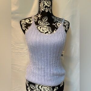 It's Our Time Light Blue Fuzzy Camisole